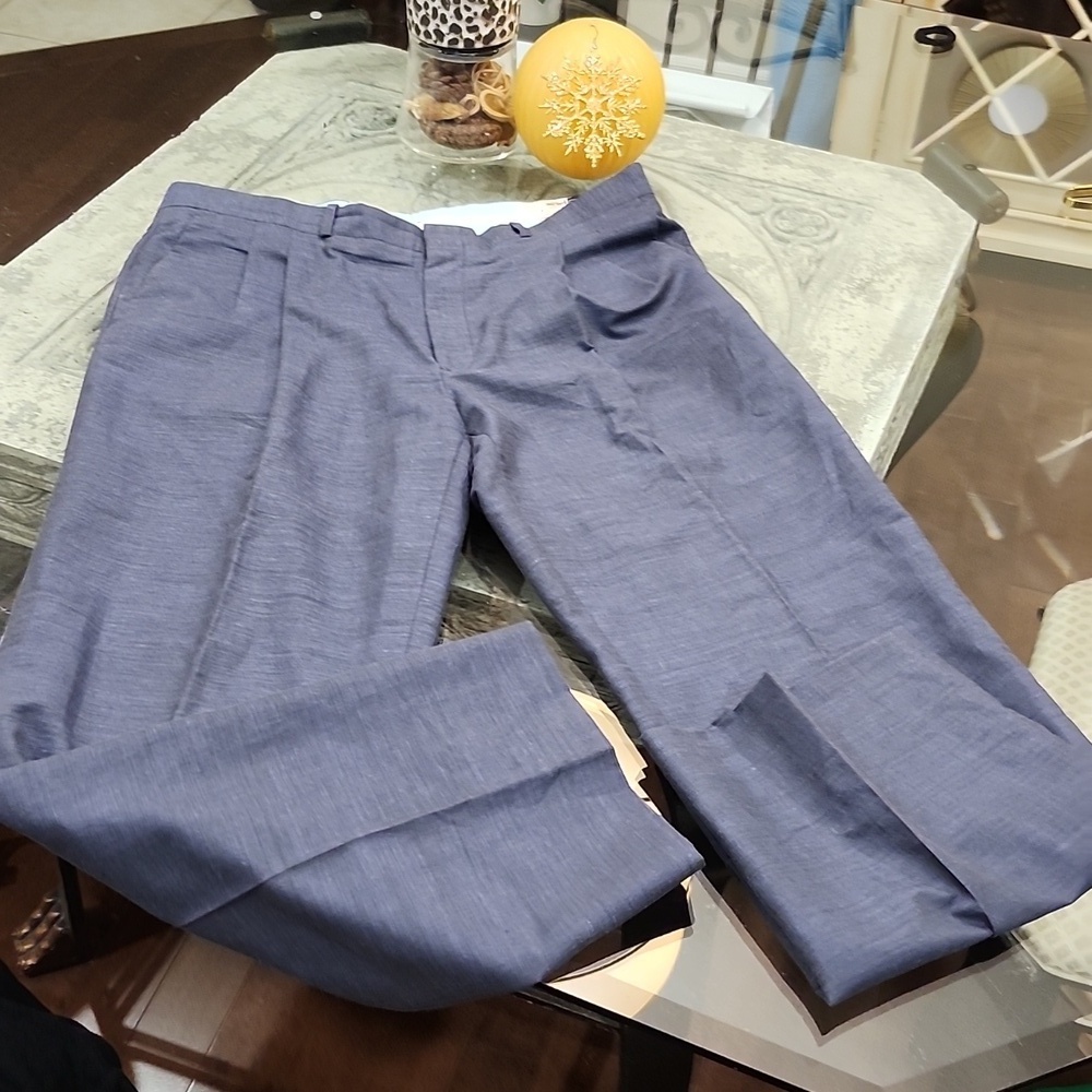 Givenchy men's navy linen blend dress pants like new 36